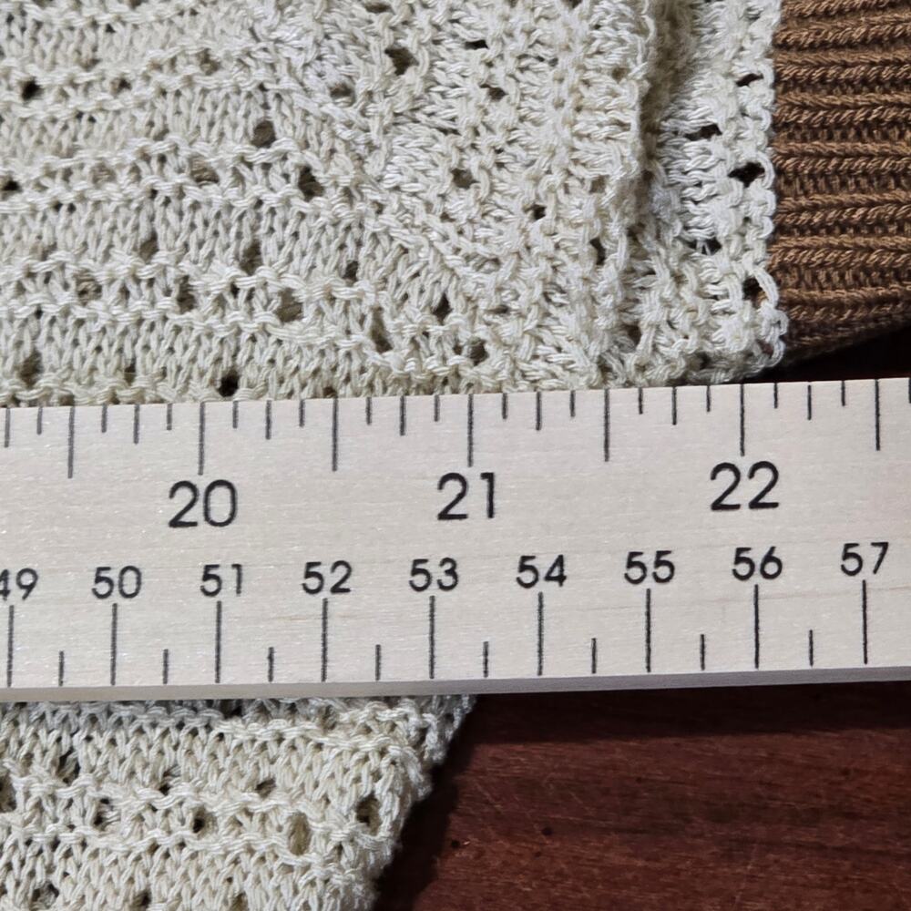 Fashion Nova Elena Crochet Maxi Dress┃ Cream Brown 2X ┃Boho Vintage Style - Picture 7 of 10